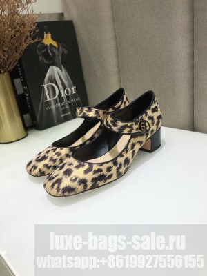 DIOR HEEL 7CM CALFSKIN D-DOLL PUMPS LEOPARD PRINT 2022 COLLECTION