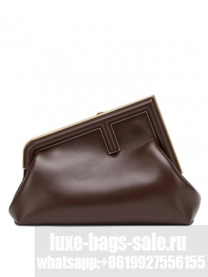 Fendi First Small Leather Bag 8BP129 Dark Coffee