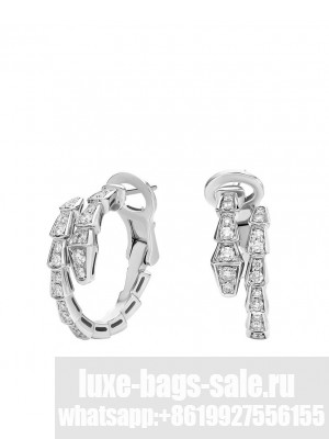 Bvlgari Women's Serpenti Viper Earrings Silver