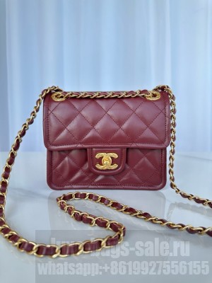 Chanel MINI CLASSIC HANDBAG AS5226 Burgundy