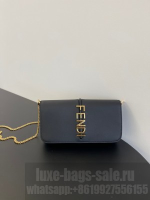Fendi small smooth leather bag F3670 black