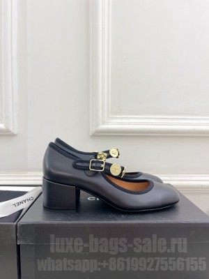 Chanel Mary Janes Lambskin 5.5cm Pump Black