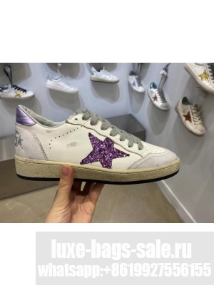 Golden Goose GGDB Calfskin Sneaker White./Purple Sequins Spring/Summer 2021 Collection 01