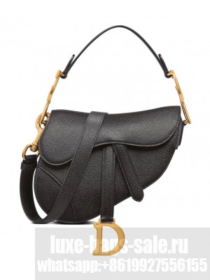 Christian Dior Mini Saddle Bag With Strap Black