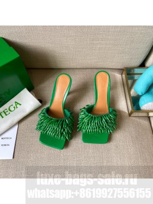 Bottega Veneta Bean Stretch Bead 9cm Sandals Grass green 2021 Collection