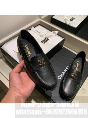 Chanel Calfskin Black Loafers G35067 Spring/Summer 2021 Collection