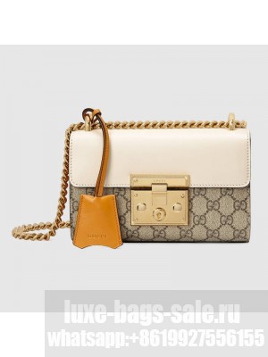 Gucci Padlock small shoulder bag 409487 White