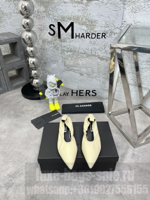 JIL SANDER Lambskin 3.5cm Beige Pumps