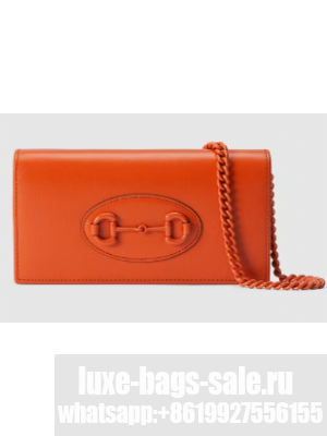 Gucci Horsebit 1955 wallet with chain 621892 orange