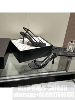 Alexander Wang Satin Strap Sandals 9.5cm Black 2022 Collection