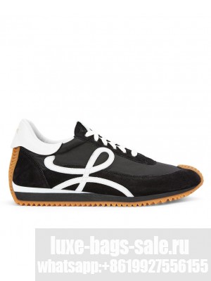 Loewe Unisex Flow Runner In Nylon And Suede Black