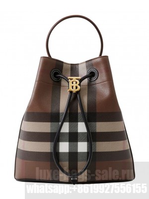 Burberry Small TB Bucket Bag Coffee