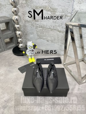 JIL SANDER Lambskin 3.5cm Black Pumps