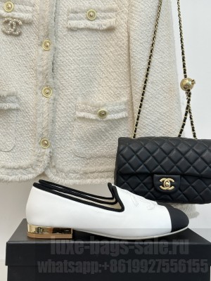 Chanel Calfskin Loafers White 2023
