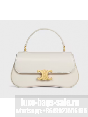 CELINE TEEN CELINE LOLA IN SHINY CALFSKIN 119533 WHITE COTTON