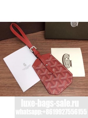 Goyard Luggage Tag Bag Charm Red