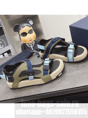 Dior Atlas Strap Sandals Green Spring/Summer 2021 Collection (For Women and Men)