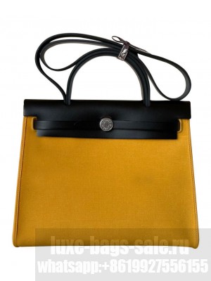 Hermes Herbag Zip Tote Bag Yellow