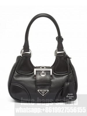 Prada Moon Padded Nappa-leather Bag 1BA381 Black