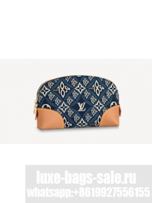 Louis Vuitton SINCE 1854 POCHETTE COSMETIQUE M80307 blue