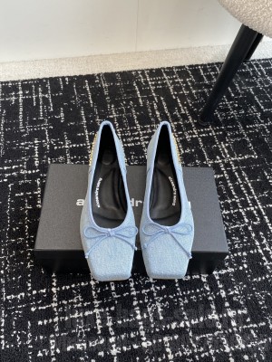 Alexander Wang billie flat in trompe-l'oeil Denim