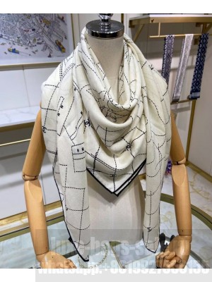 Chanel Women's Line Printing Square Scarf