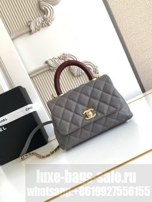 Chanel MINI FLAP BAG WITH TOP HANDLE AS2215-15