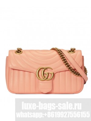 Gucci GG Marmont Matelasse Shoulder Bag 443497 Pink