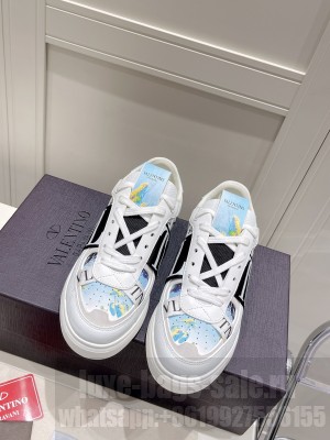 VALENTINO VL7N LOW-TOP SNEAKERS IN CALFSKIN AND MESH FABRIC WITH BANDS SNEAKERS 2022 COLLECITON 07