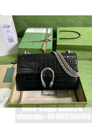 Gucci Dionysus Alligator pattern small shoulder bag 400249 black