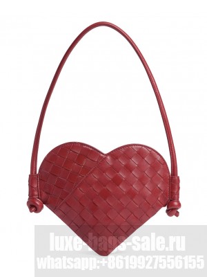 Bottega Veneta Mini Solstice heart-shaped bag Red