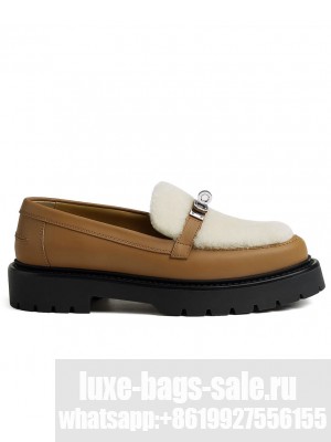 Hermes Women's Lcone Loafer Coffee