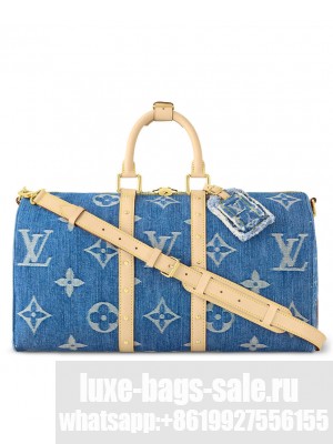Louis Vuitton Keepall Bandouliere 45 M24315 Blue