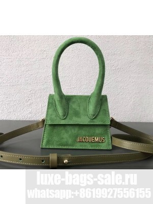 Jacquemus Leather Le Chiquito Micro Bag Suede Green