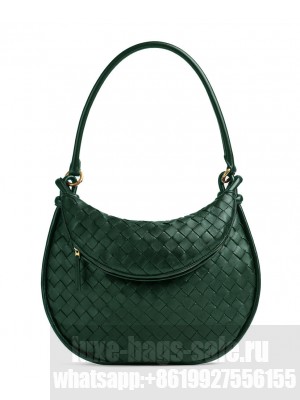 Bottega Veneta Medium Gemelli Dark Green