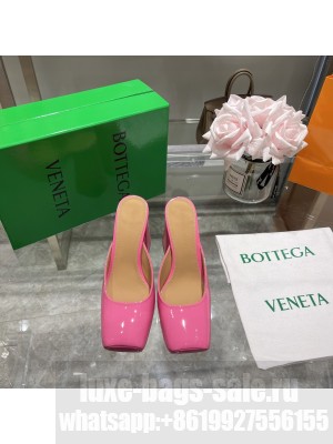 Bottega Veneta 11cm Patent Leather High Heel Mules 2022 Collection Pink