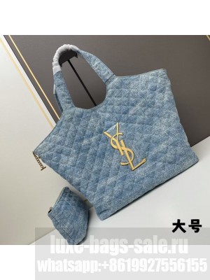 SAINT LAURENT SHOPPING Denim bag Y205320 light blue