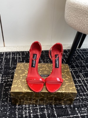 Dolce & Gabbana 10cm Red Patent Leather sandals 2024