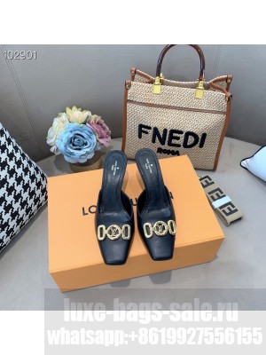 Louis Vuitton LV Circle accessory 70mm square toe Black Mule 2021 Collection
