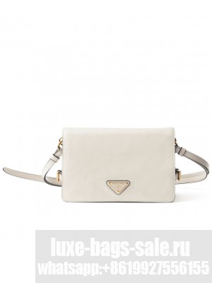 Prada Leather Shoulder Bag 1BD082 Cream