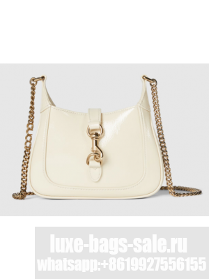 GUCCI JACKIE NOTTE MINI BAG 782889 Ivory patent leather