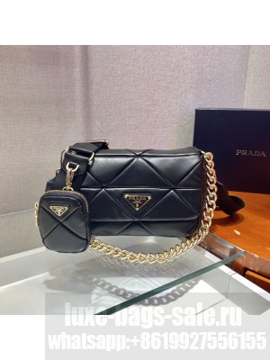 Prada 1BD292 System nappa leather patchwork bag 