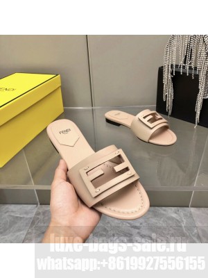Fendi BAGUETTE Pink leather slides 2022 Collection