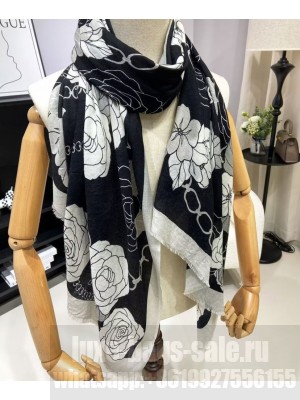 Chanel Women's Camellia Print Long Scarf