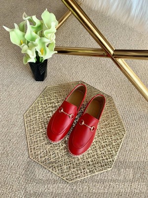 GUCCI LEATHER HORSEBIT ESPADRILLES RED 2021 Collection