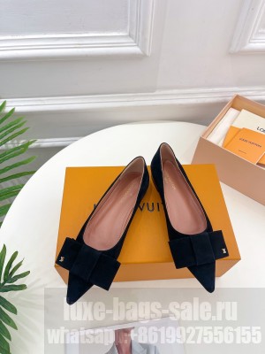 Louis Vuitton Blossom Flat Ballerinas in Suede Black 2023 