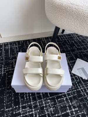 Dior Dioract Platform Sandal White 