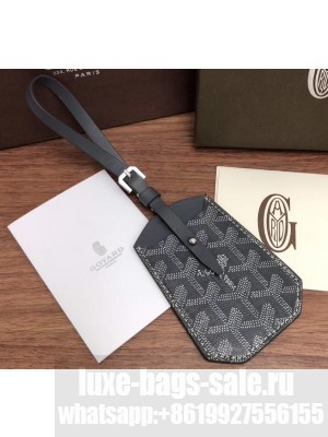 Goyard Luggage Tag Bag Charm Gray