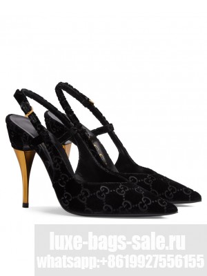 Gucci Women's GG Slingback Pump 762383 Black