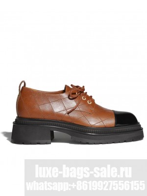 Chanel Women's Lace-Up Shoes G45075 Coffee
